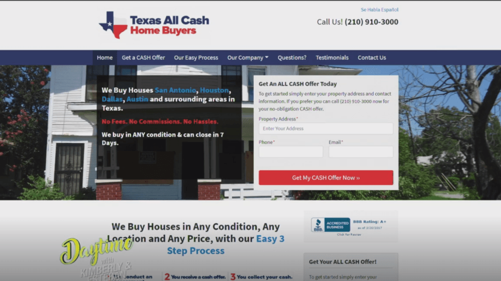 Daytime - Sell your home with Texas All Cash Home Buyers