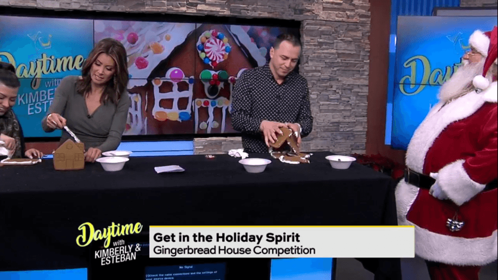 Daytime-Gingerbread house decorating contest