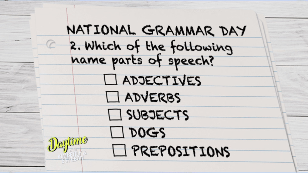 Daytime- It's National Grammar Day!