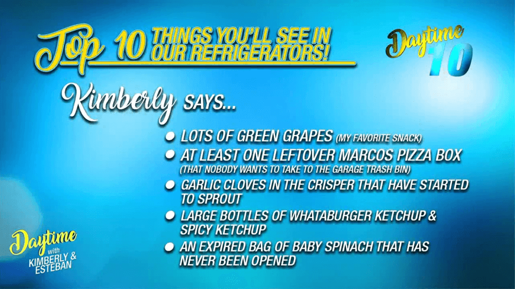 Daytime 10: Things in Our Refrigerators