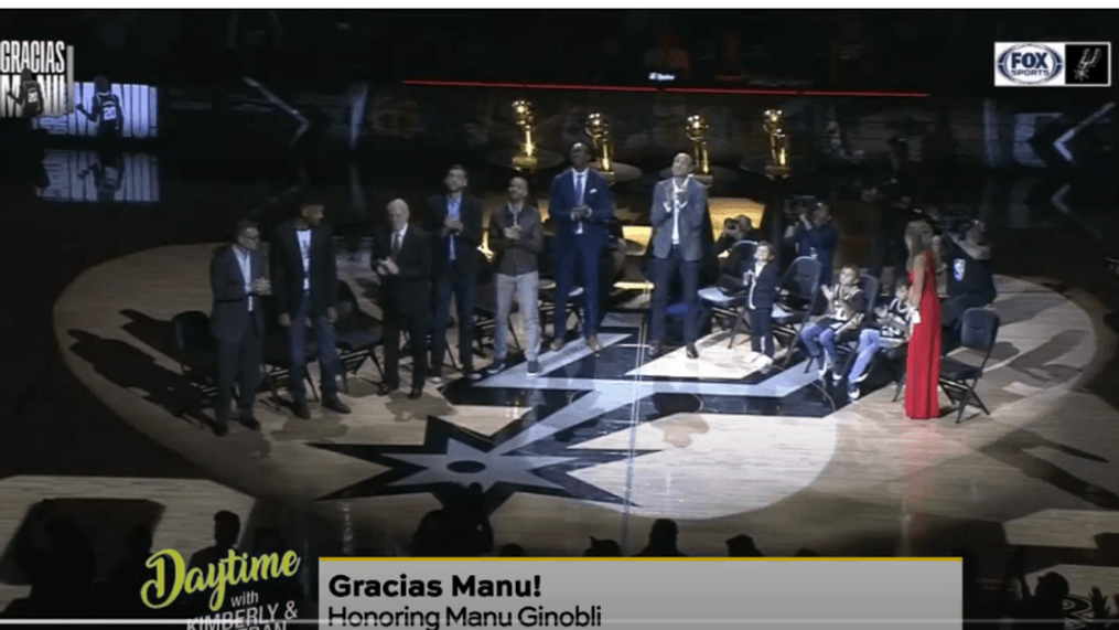 Daytime - Spurs retire Ginobili's Jersey 