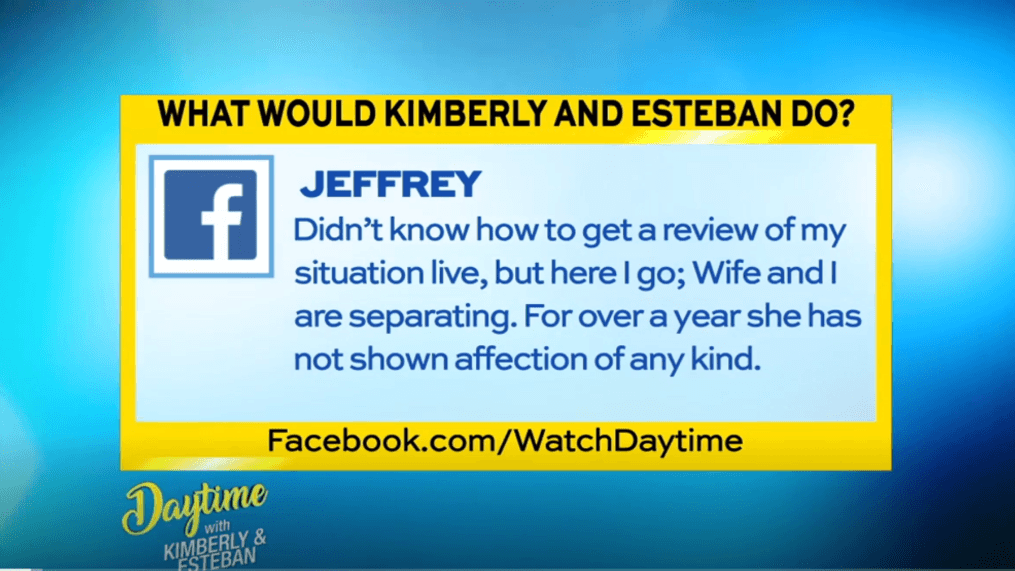 Daytime-What would Kimberly and Esteban do?