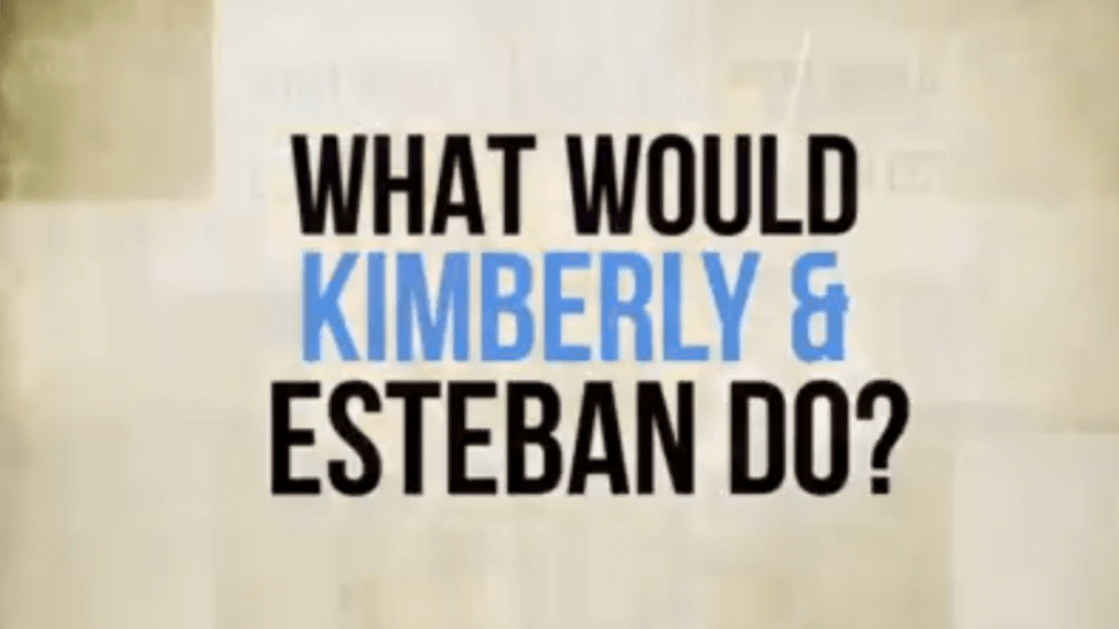 Daytime- What would Kimberly and Esteban do?{p}{/p}