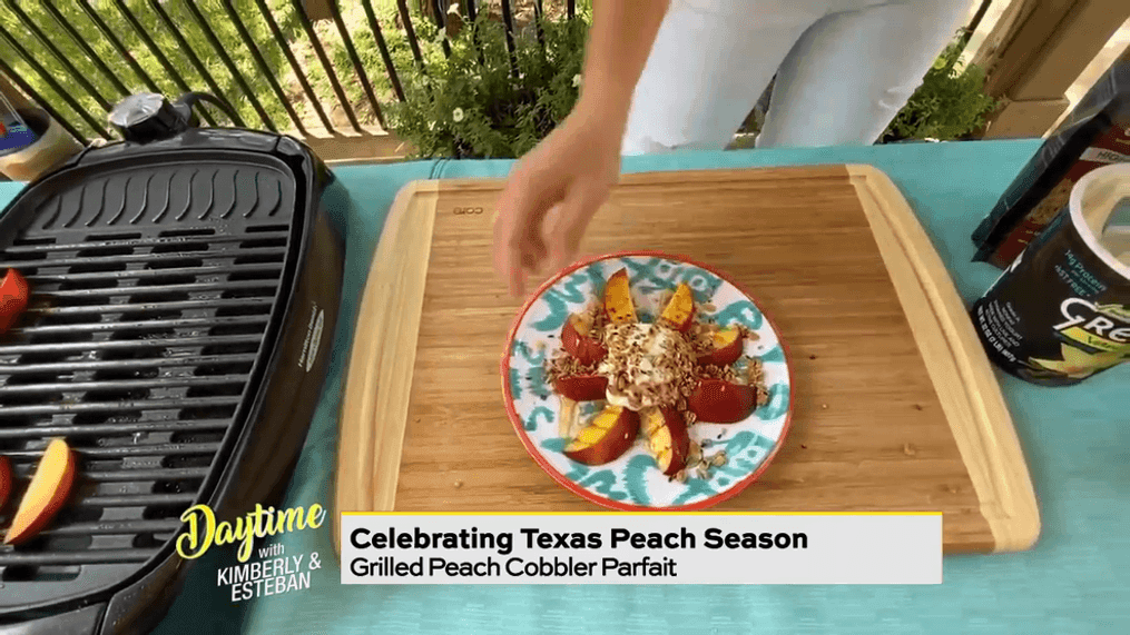 Celebrating Texas Peach Season: Grilled Peach Cobbler Parfait 