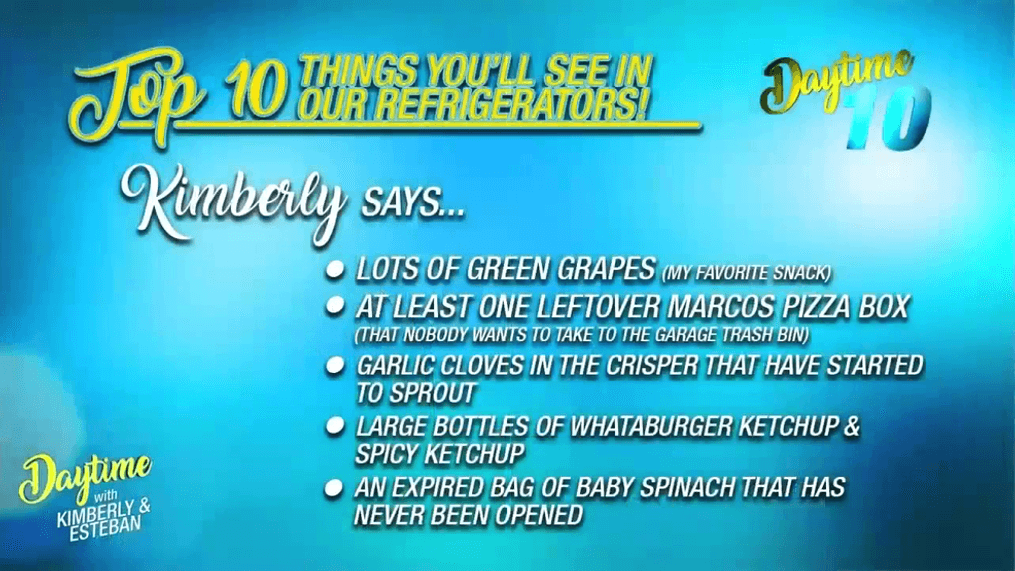 Viewer's Choice Show: Top Items in Our Refrigerator 