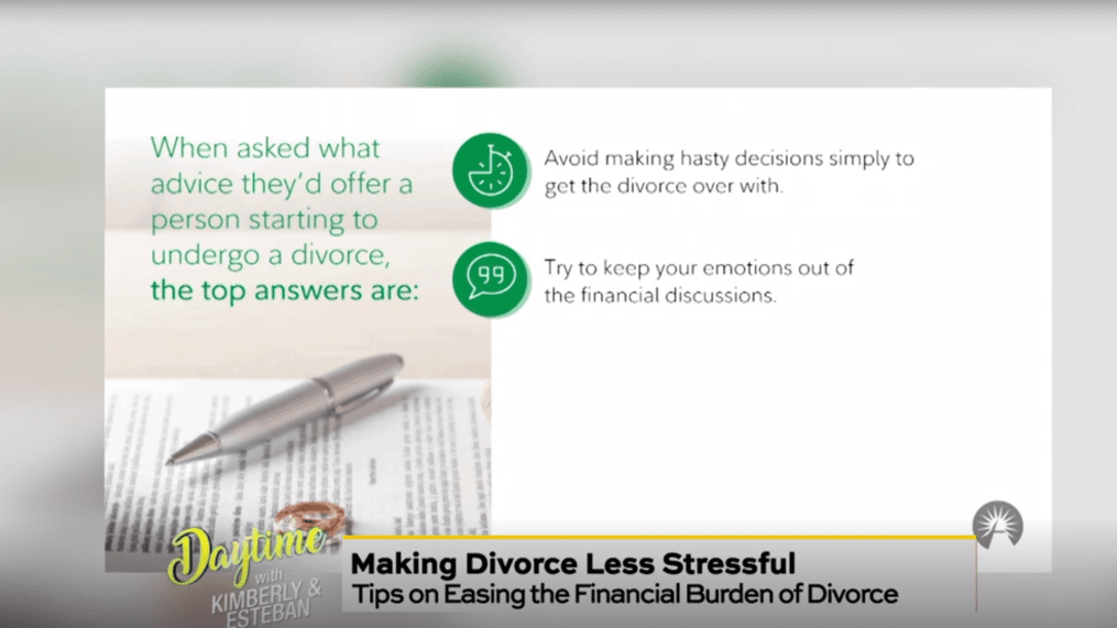 Daytime-Financially navigating a divorce