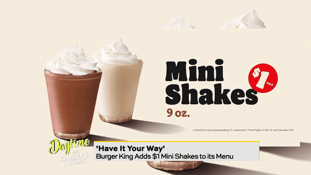 "Have It Your Way" | Burger King Adds $1 Mini Shakes to Their Menu