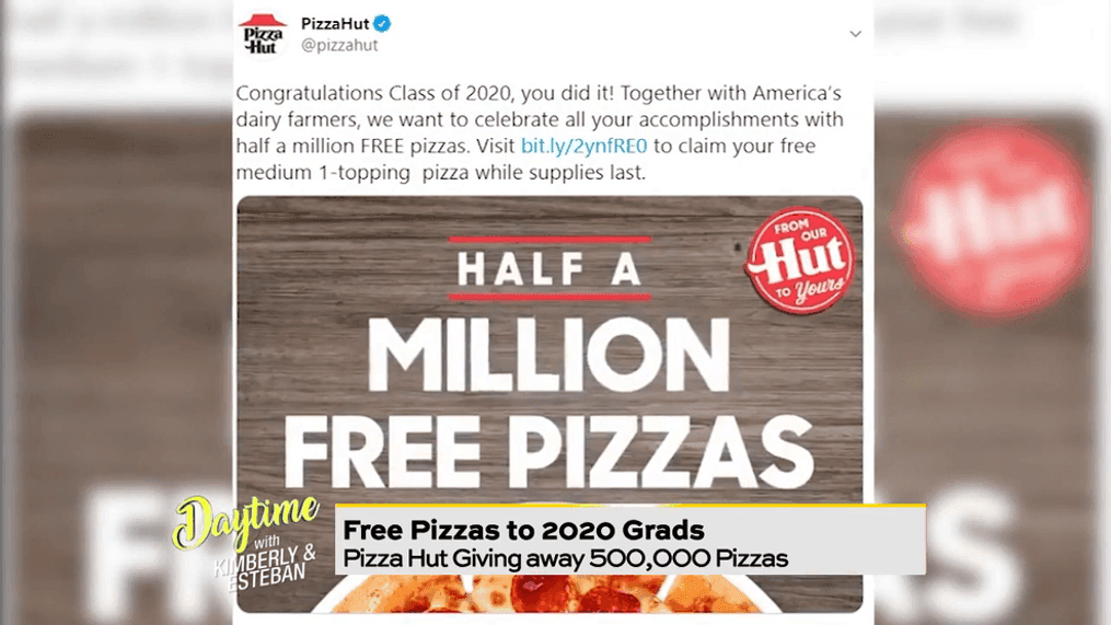 Free Pizzas for Grads from Pizza Hut