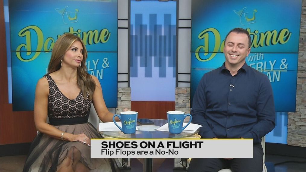 Footwear is essential during a plane emergency.