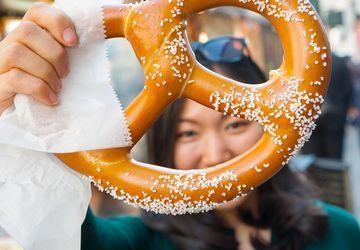 Image for story: POLL: Mustard or Cheese on your pretzel? #NationalPretzelDay