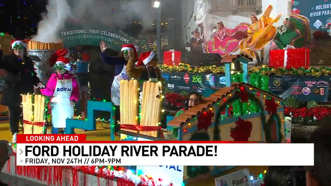 This Friday the Ford Holiday River Parade will light up the San Antonio River Walk. We will air the parade on our sister station - The CW35. Chris Suchan and Mandy Noell will be co-hosting.