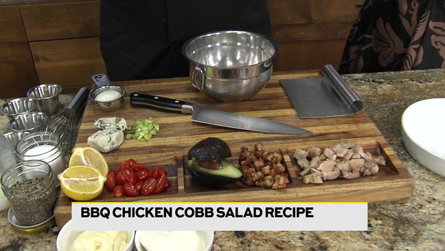 Chef Brian West shows us how to make his famous BBQ Chicken Cobb Salad with BBQ Ranch Dressing.