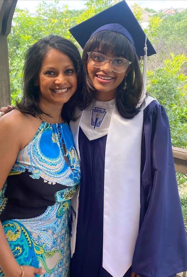 This is Mona Patel, director of San Antonio Amputee Foundation and her daughter Anaya. Anaya graduated from Basis as Valedictorian. She is a fine young lady with a few community service projects under her belt. She has also been accepted to a University in North Carolina with a full scholarship. (Photo courtesy{&nbsp;}Richard Bowers)