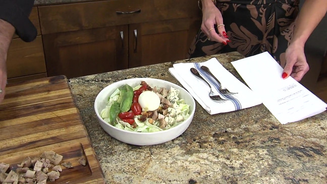 Chef Brian West shows us how to make his famous BBQ Chicken Cobb Salad with BBQ Ranch Dressing.