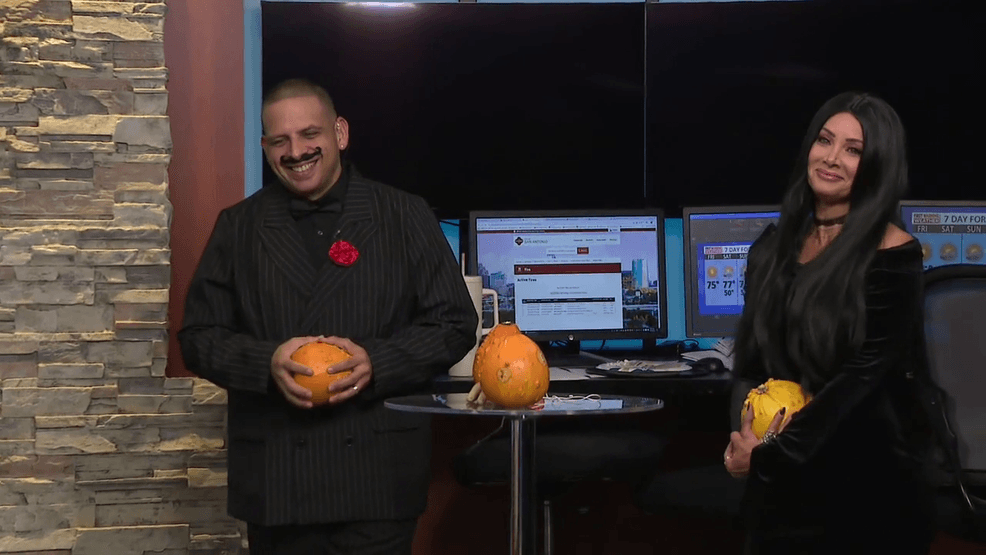 Image for story: Happy Halloween! Kimberly and X Try Pumpkin Bowling
