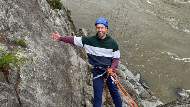 Hunter hanging out at Great Falls Park just outside DC in Fairfax County, Virginia. {&nbsp;}(Amazing America TV)