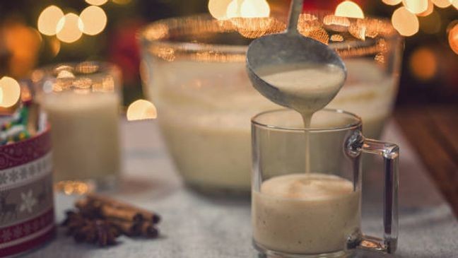 Americans consume approximately 240 million cups of creamy, nutmeg-flavored eggnog each year. (Getty Images)