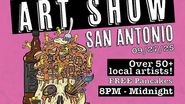 The San Antonio Pancakes & Booze Art Show: This event will be held on Saturday, September 27th, at Brick at the Blue Star Arts Complex.