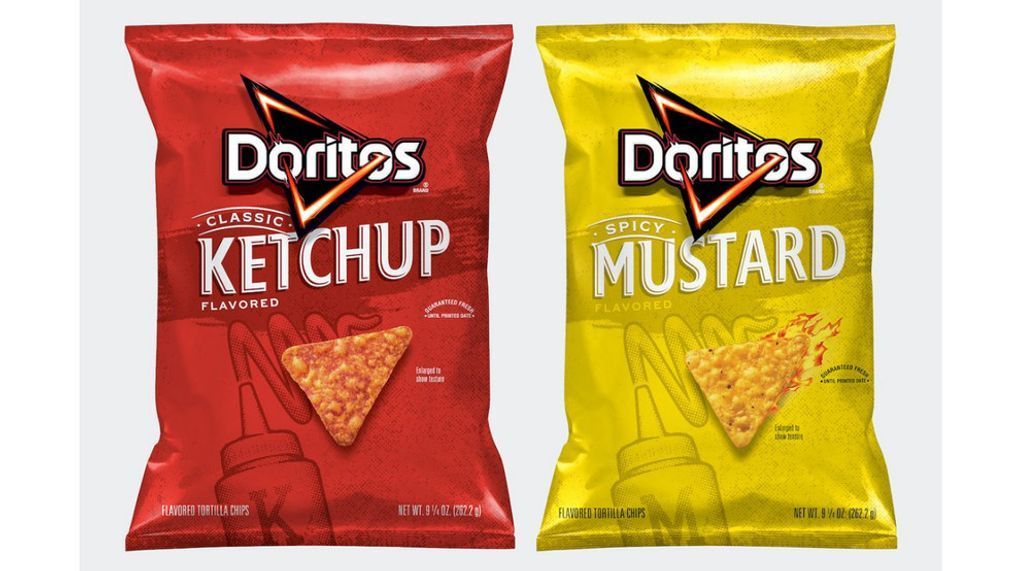 Ketchup and mustard flavored Doritos.