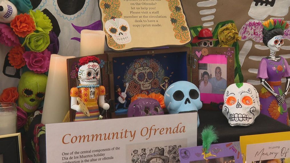 The Schaefer Library set up it's own, public, ofrenda celebrating those lost in their area (SBG).