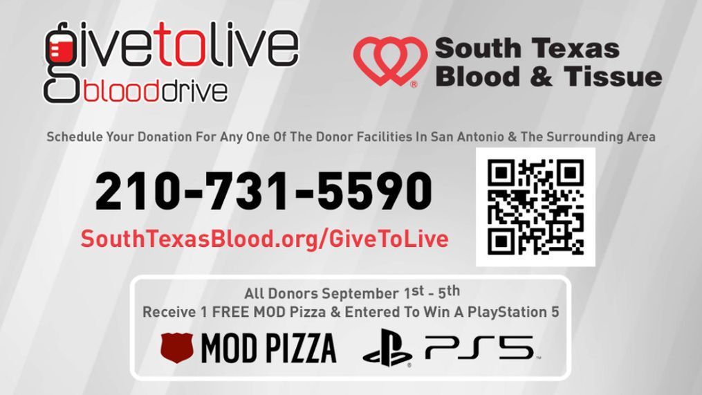 Give to Live Blood Drive | CALL 210-731- 5590