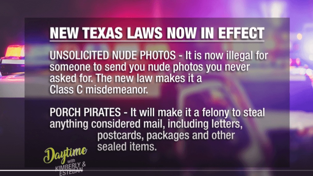 Daytime - New Texas laws