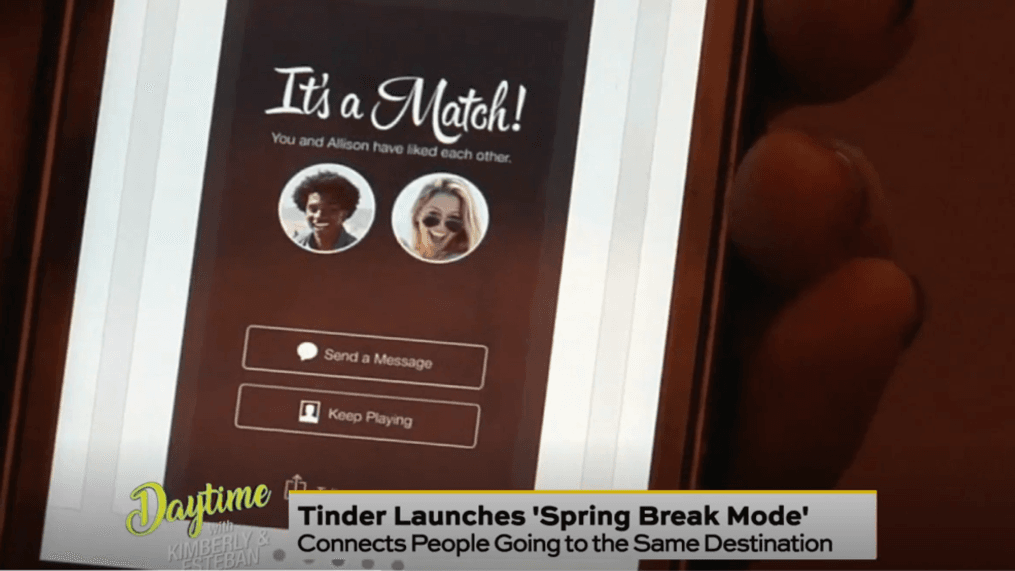 Daytime- Tinder launches new feature