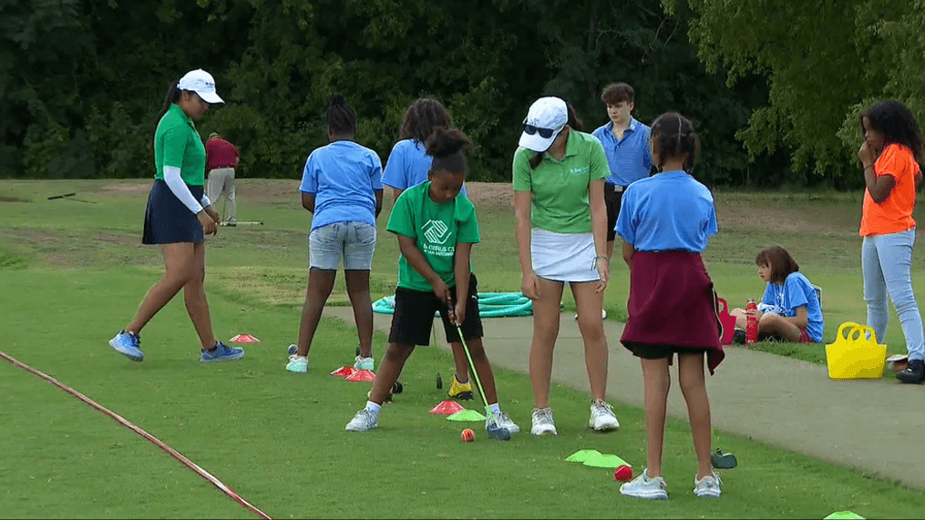 What a great day at the driving range for a bunch of lucky kids from the Boys and Girls Club, on multiple fronts!