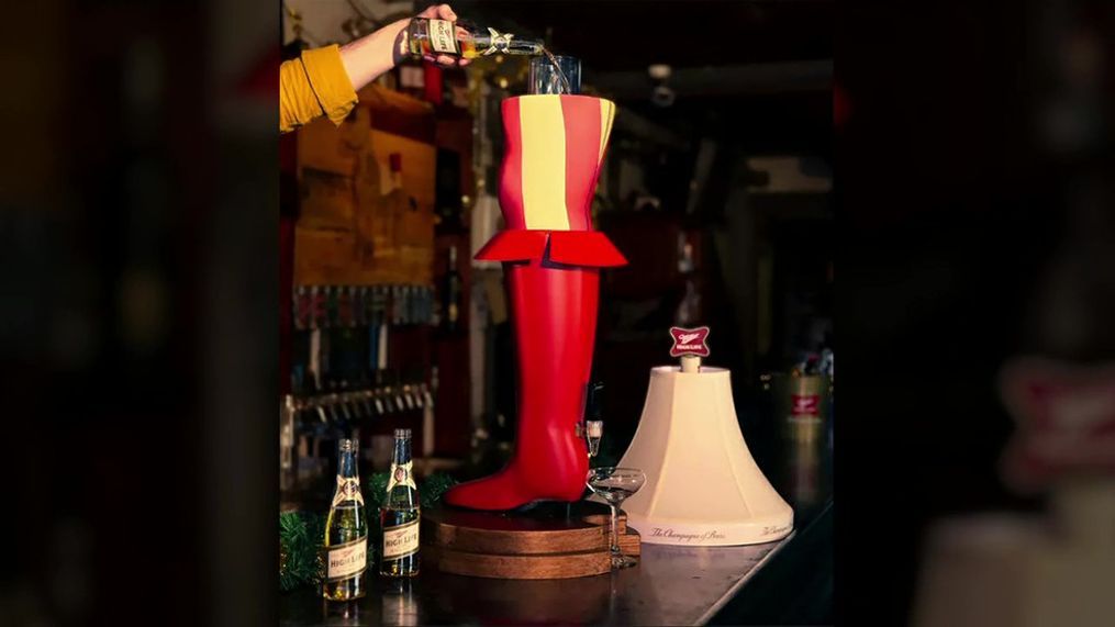 Miller High Life sells leg lamp you can drink out of for Christmas (credit: Miller High Life)