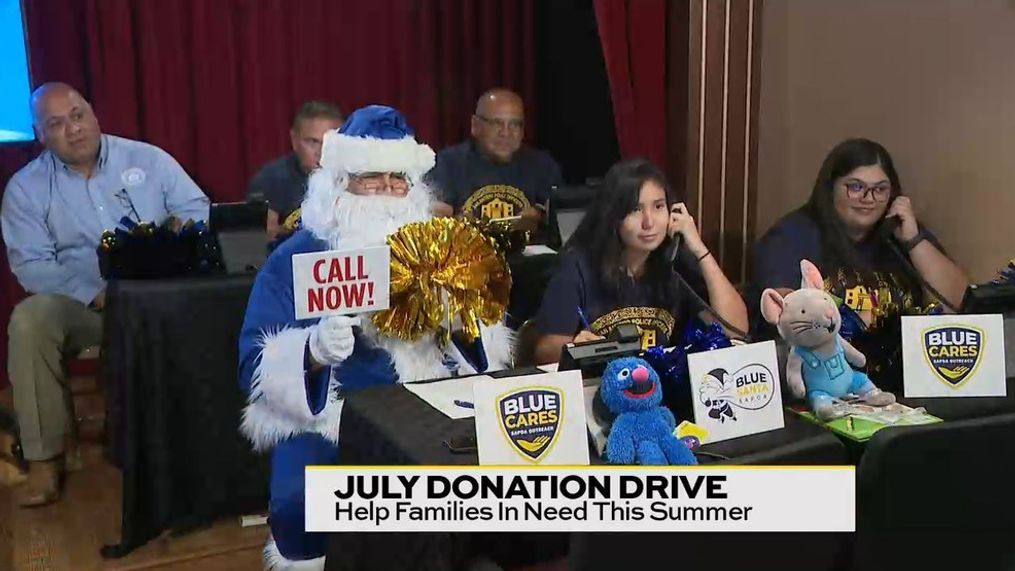 Blue Cares Christmas in July Drive