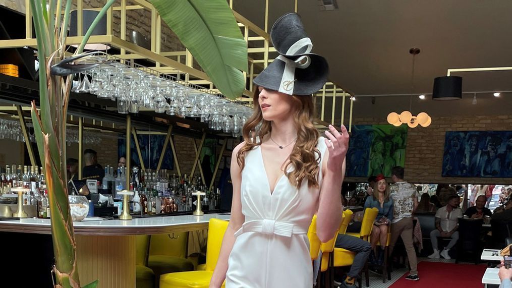 Designer Rosa Isela brought her collection of hats and fascinators to the red carpet - to much acclaim. (Celia Thomson)