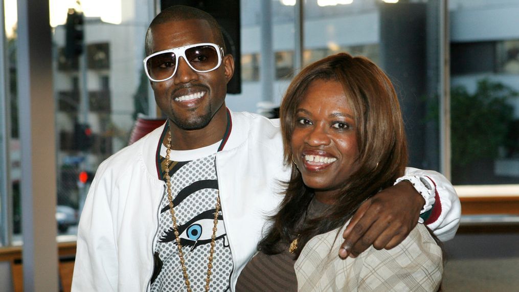 Author Donda West (R) and her son, hip-hop performer Kanye West. (Photo by Vince Bucci/Getty Images}