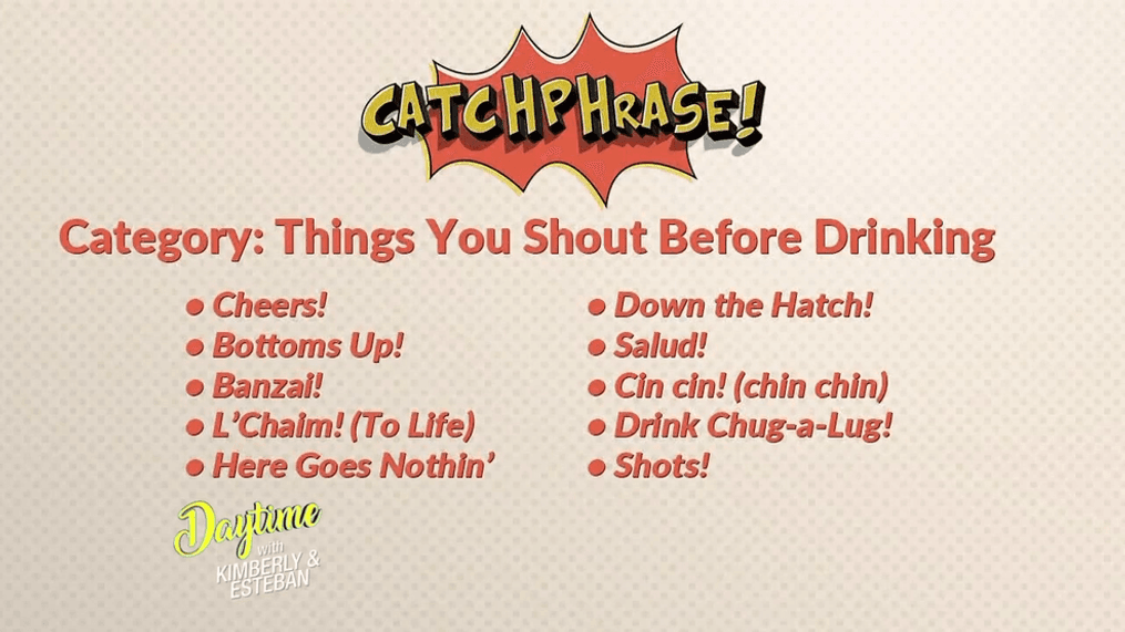 Daytime-#TakeALookBackTuesday : 'Catchphrase' Game