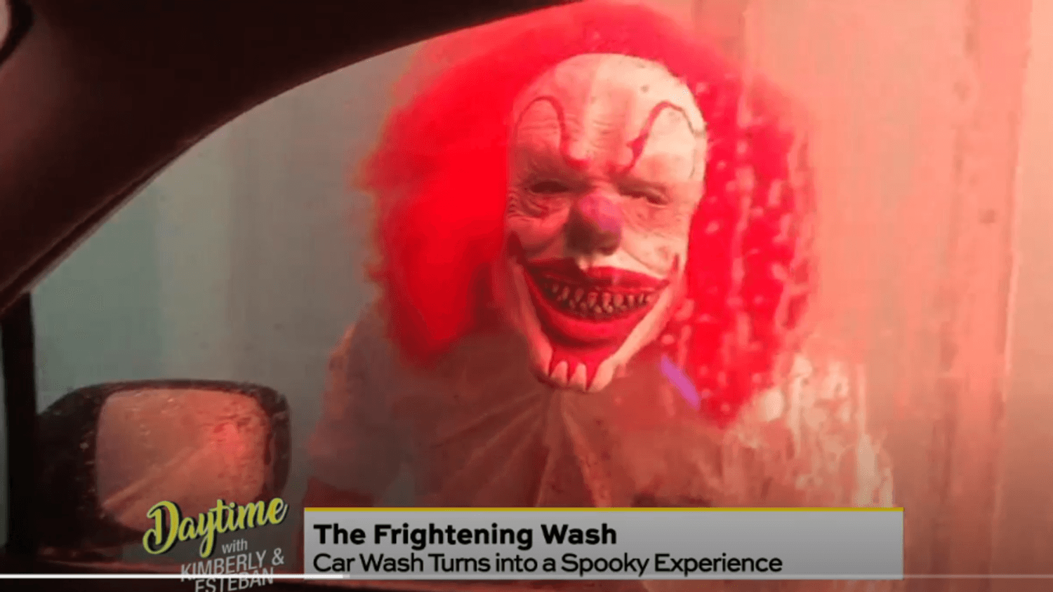 Daytime Haunted house car wash