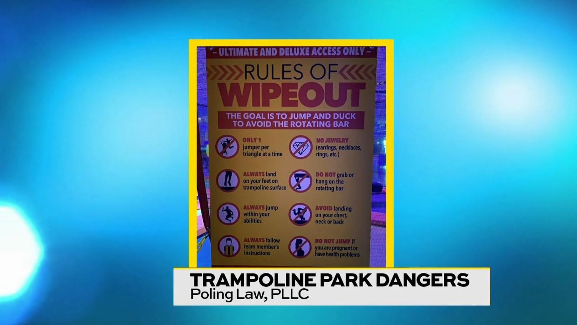 Trouble with Trampoline Parks Poling Law Watch Daytime