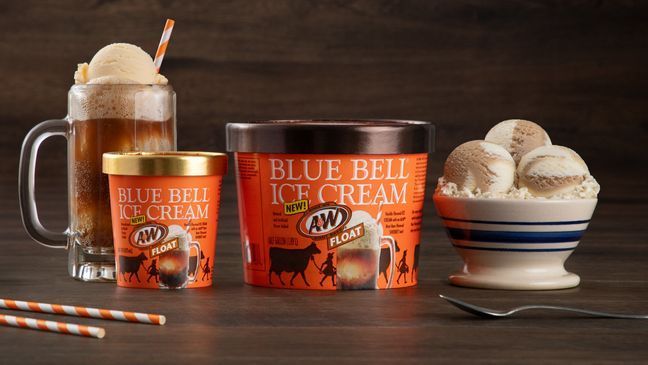 A&W Root Beer Float Ice Cream. (PHOTO: Blue Bell Ice Cream)