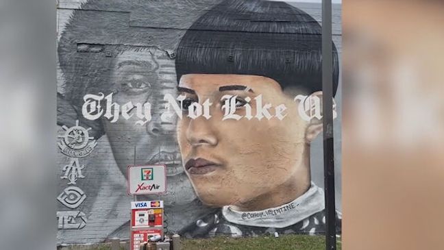 {p}Artist and muralist Colton Valentine sent us a video of his Edgar mural, which has sparked discussion on social media about the hairstyle. (PHOTO: Colton Valentine){/p}